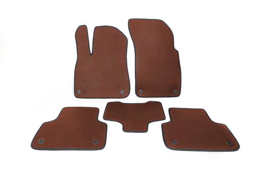 Audi Q7 2015–2026 EVA Floor Mats (Brown) Image