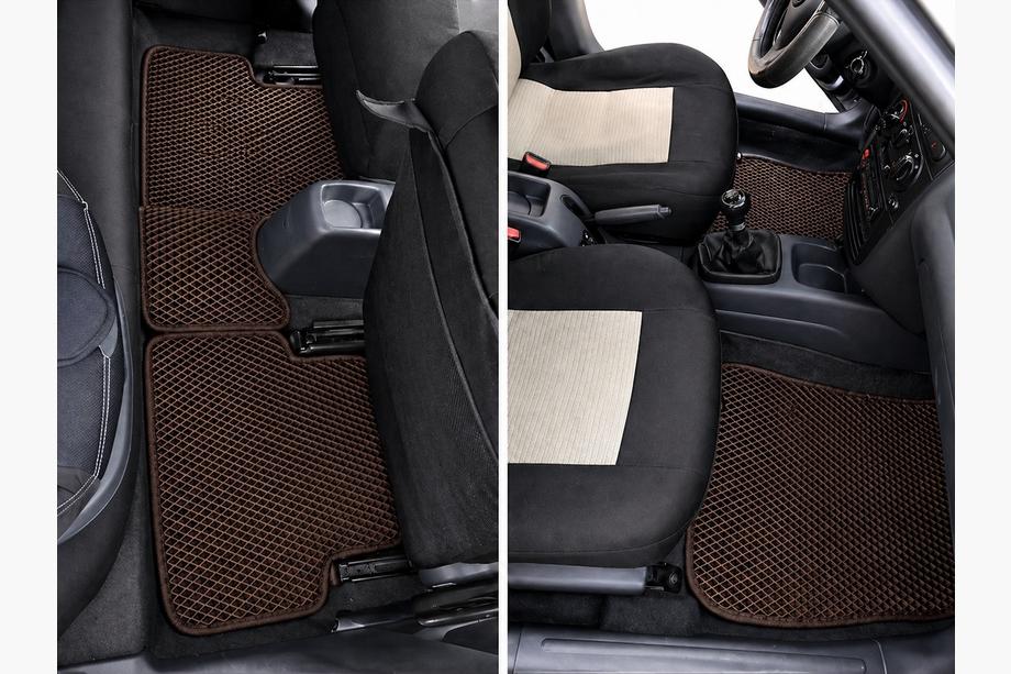 Daewoo Lanos 1998-2017 EVA Floor Mats (Brown) Image
