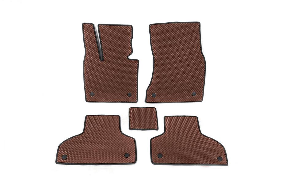 BMW X5 F15 2013-2018 EVA Floor Mats (Brown) Image