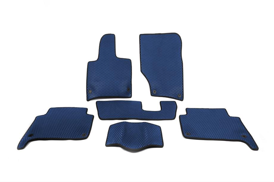 Audi Q7 2005-2015 EVA Floor Mats (Blue) 3 rows (6 mats) Image