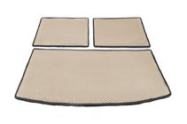 Audi Q7 2005-2015 Trunk mat 3-piece (EVA, beige) (7 seats) photo 1