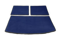 Audi Q7 2005-2015 Trunk mat 3-piece (EVA, blue) (7 seats) photo 1
