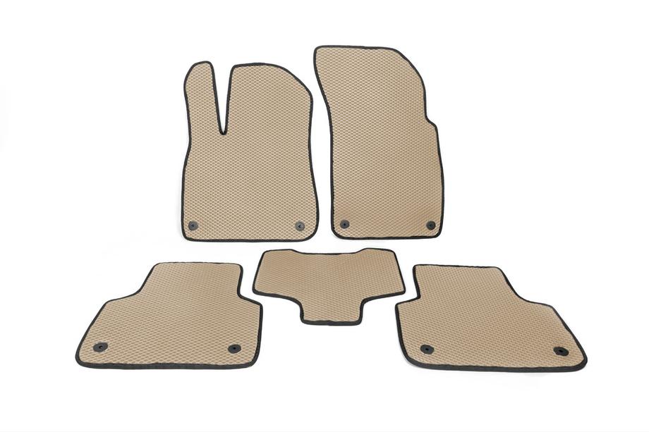 Audi Q7 2015–2026 EVA Floor Mats (Beige) Image