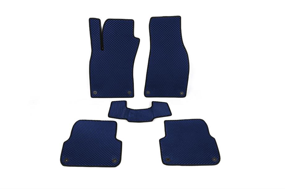 Audi A6 C6 2004-2011 EVA Floor Mats (Blue, Sedan) Image