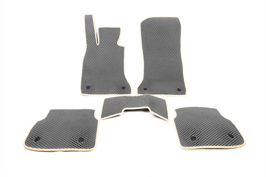 BMW 7 Series F01/F02 2008-2015 EVA Floor Mats (for F02, Beige) Image
