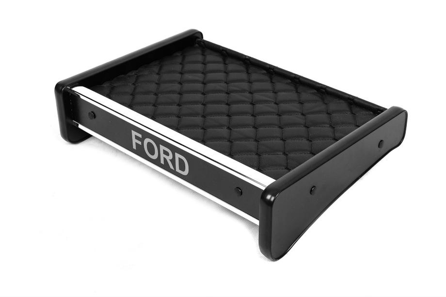 Ford Transit 1991-2000 Dashboard Shelf (Black with Black Stitching) Image
