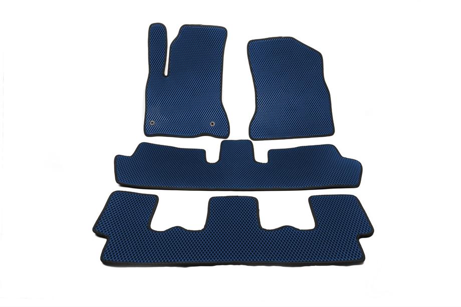 Citroen C-4 Picasso 2006-2013 EVA Floor Mats (3 Rows, Blue) Image