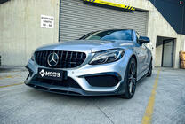 Mercedes C-сlass W205 2014-2021 Front Grille Panamericana GT Black (for Avantgarde/AMG-Line/C43 AMG) photo 5