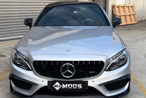 Mercedes C-сlass W205 2014-2021 Front Grille Panamericana GT Black (for Avantgarde/AMG-Line/C43 AMG) photo 6