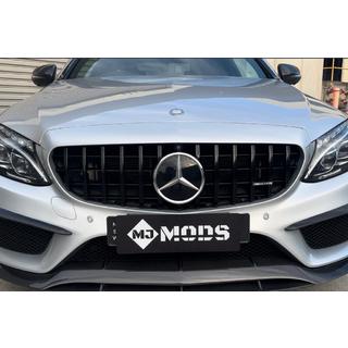Front Grille Panamericana GT Black (for Avantgarde/AMG-Line/C43 AMG) Mercedes C-сlass W205 2014-2021 photo 1