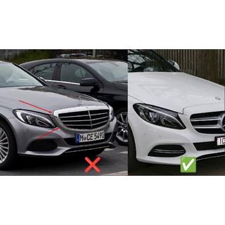 Front Grille Panamericana GT Black (for Avantgarde/AMG-Line/C43 AMG) Mercedes C-сlass W205 2014-2021 photo 4
