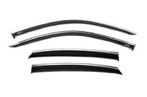 Honda Civic Sedan 2021- Window deflectors with chrome trim (4 pcs, Niken) photo 1