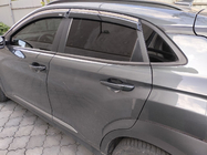 Hyundai Kona 2017-2023 Window deflectors with chrome trim (4 pcs, Niken) photo 7