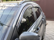 Hyundai Kona 2017-2023 Window deflectors with chrome trim (4 pcs, Niken) photo 6