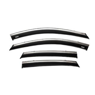 Window deflectors with chrome trim (4 pcs, Niken) photo 3