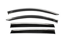 Hyundai Santa Fe 4 2018-2023 Window deflectors with chrome trim (4 pcs, Niken) photo 1