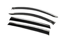 Hyundai Santa Fe 4 2018-2023 Window deflectors with chrome trim (4 pcs, Niken) photo 2