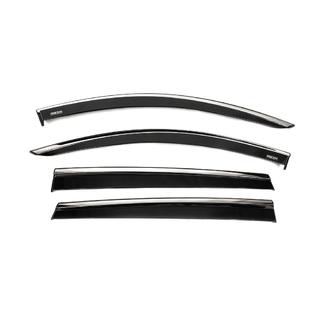 Window deflectors with chrome trim (4 pcs, Niken) photo 1