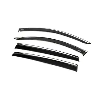 Window deflectors with chrome trim (4 pcs, Niken) photo 2