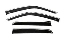 Nissan Juke 2010-2019 Window deflectors with chrome trim (4 pcs, Niken) photo 1