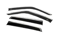 Nissan Juke 2010-2019 Window deflectors with chrome trim (4 pcs, Niken) photo 2