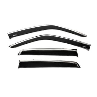 Window deflectors with chrome trim (4 pcs, Niken) photo 1