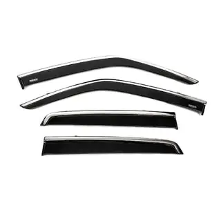 Window deflectors with chrome trim (4 pcs, Niken)