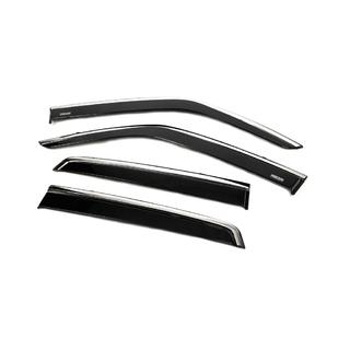 Window deflectors with chrome trim (4 pcs, Niken) photo 2