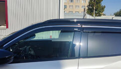 Peugeot 2008 2019- Window deflectors with chrome trim (4 pcs, Niken) photo 1