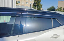 Peugeot 2008 2019- Window deflectors with chrome trim (4 pcs, Niken) photo 2