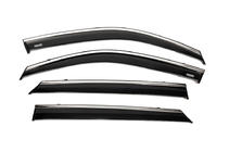 Peugeot 2008 2019- Window deflectors with chrome trim (4 pcs, Niken) photo 4