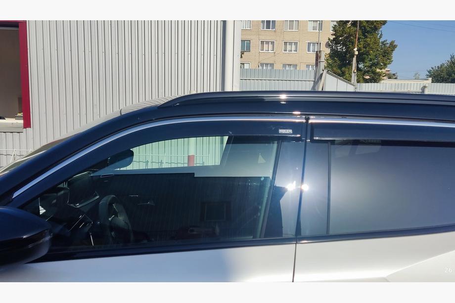 Peugeot 2008 2019- Window deflectors with chrome trim (4 pcs, Niken) Image