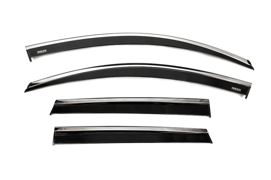 Skoda Karoq 2018- Chrome Window Deflectors (4 pcs, Niken) Image
