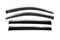 Toyota Highlander 2013-2019 Window deflectors with chrome trim (4 pcs, Niken) photo 3