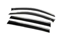 Toyota Highlander 2013-2019 Window deflectors with chrome trim (4 pcs, Niken) photo 2