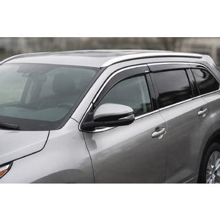 Window deflectors with chrome trim (4 pcs, Niken) photo 1