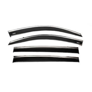 Window deflectors with chrome trim (4 pcs, Niken) photo 3