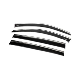 Window deflectors with chrome trim (4 pcs, Niken) photo 2