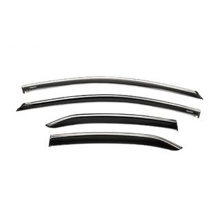 Window deflectors with chrome trim (4 pcs, Niken) photo 1