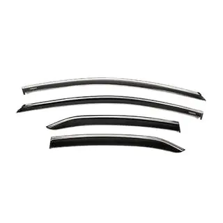 Window deflectors with chrome trim (4 pcs, Niken)