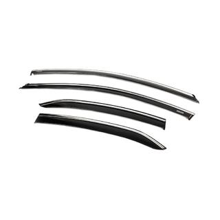 Window deflectors with chrome trim (4 pcs, Niken) photo 2