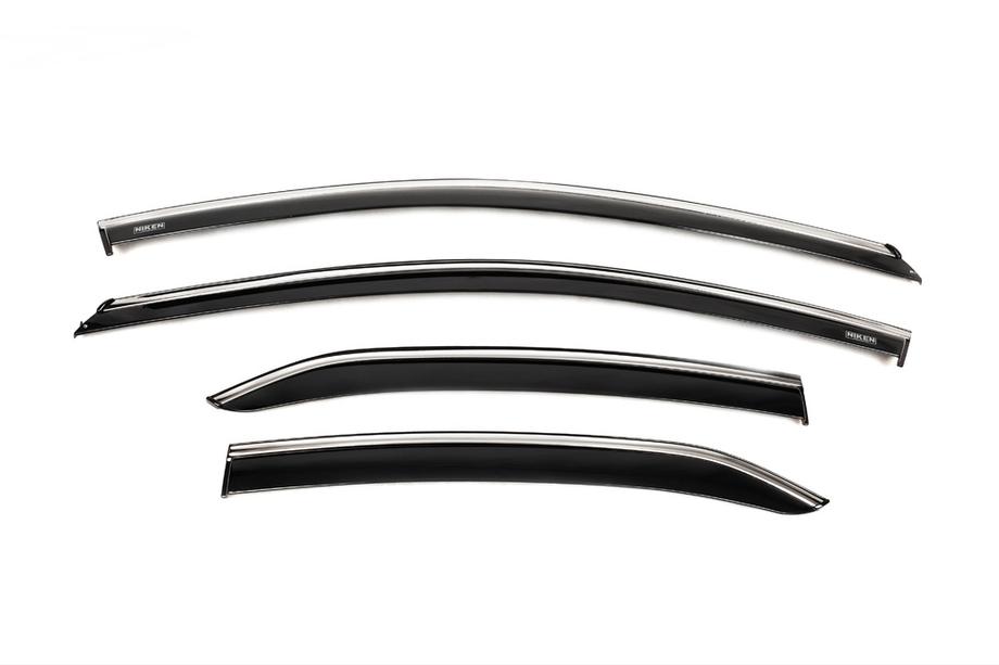 Toyota Camry 2017–2023 Window deflectors with chrome trim (4 pcs, Niken) Image