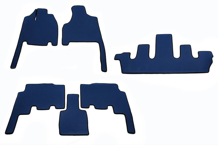 Chrysler Voyager 2001-2007 Floor mats (3 rows, EVA, blue) Image