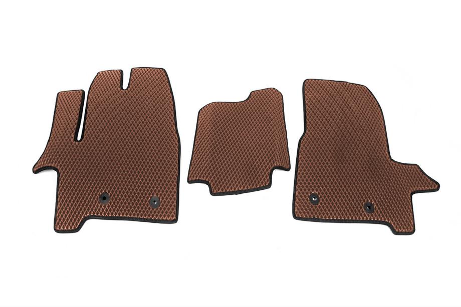 Ford Custom 2013-2022 EVA Floor Mats (Front, Brown) Image