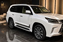 Lexus LX 500d/600 2022- F-Sport Door Moldings White+Chrome (4 pcs, ABS) photo 2
