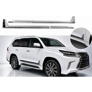 F-Sport Door Moldings White+Chrome (4 pcs, ABS)