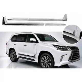 F-Sport Door Moldings White+Chrome (4 pcs, ABS)