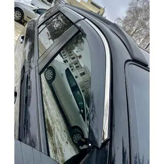 Window deflectors with chrome trim (4 pcs, Niken) photo 4