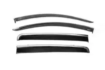 Mitsubishi L200 2015-2024 Window deflectors with chrome trim (4 pcs, Niken) photo 3