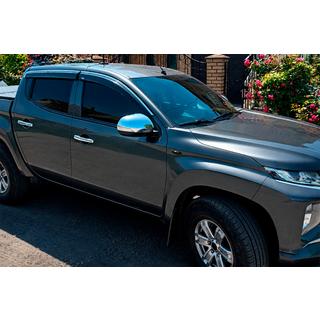Window deflectors with chrome trim (4 pcs, Niken) photo 1